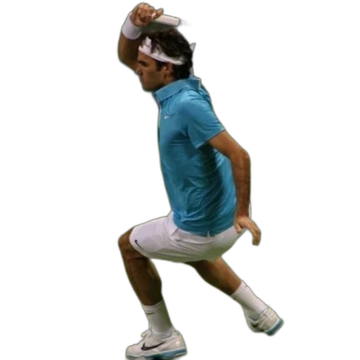 tennis, player, blue, shirt transparent PNG cut-out