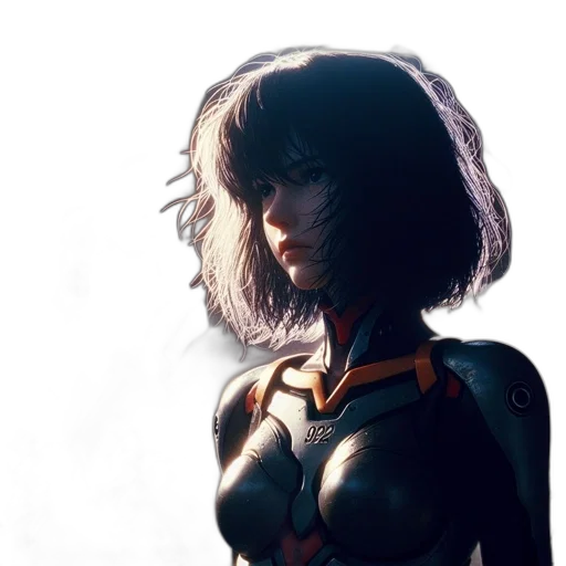 mask, face, robot, hair transparent PNG cut-out