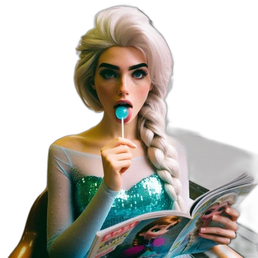 dress, face, comic book art, concept art transparent PNG cut-out