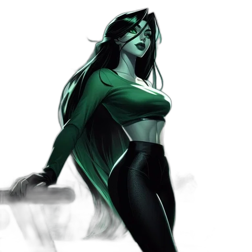 comic book art, concept art, fantasy art, watercolor transparent PNG cut-out