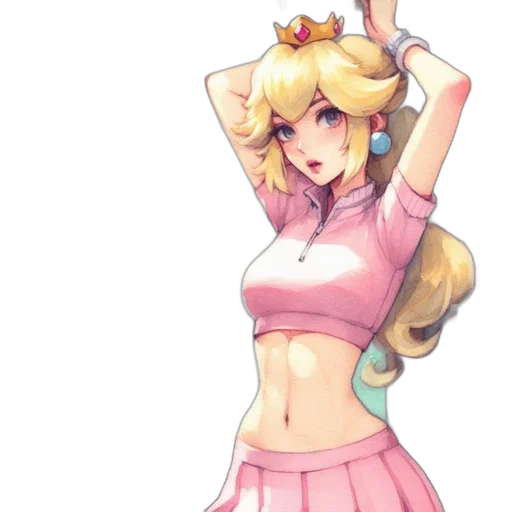 dress, crown, staff, pixel art transparent PNG cut-out