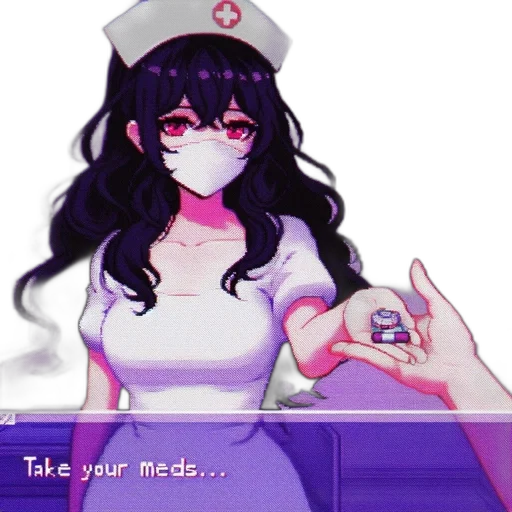 staff, dress, pixel art, vaporwave transparent PNG cut-out