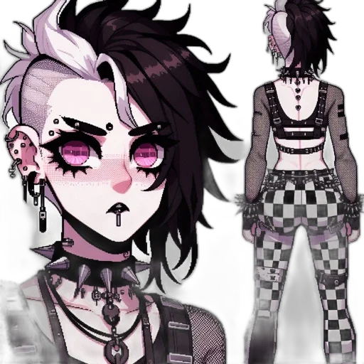 creature, concept art, cyberpunk, cartoon transparent PNG cut-out