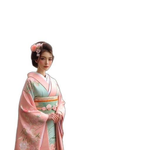 dress, staff, umbrella, 3d render transparent PNG cut-out
