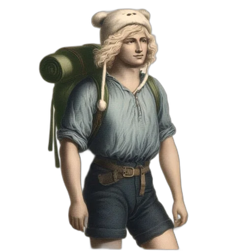 staff, hat, weapon, creature transparent PNG cut-out