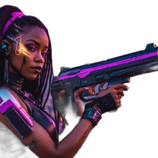 weapon, staff, concept art, cyberpunk transparent PNG cut-out