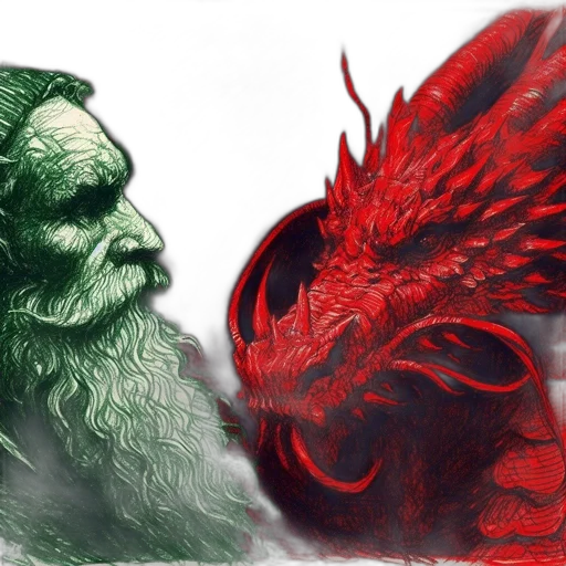 dragon, fantasy art, concept art, photorealistic transparent PNG cut-out