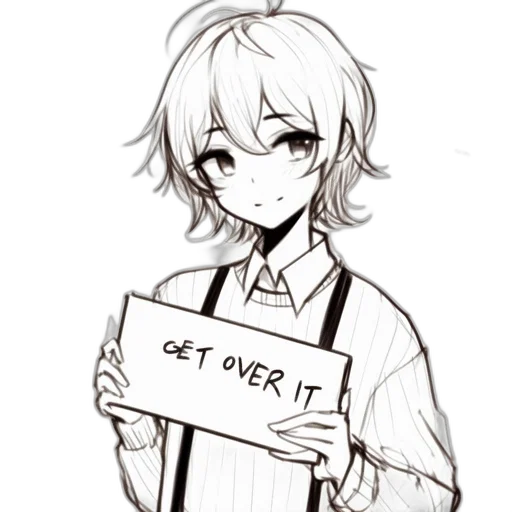 staff, anime, concept art, anime-styled transparent PNG cut-out