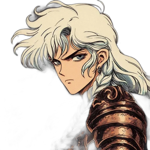 dragon, sword, face, hair transparent PNG cut-out