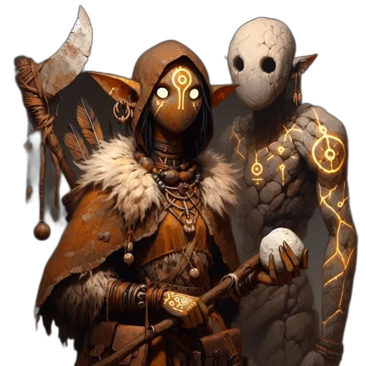 mask, face, staff, creature transparent PNG cut-out
