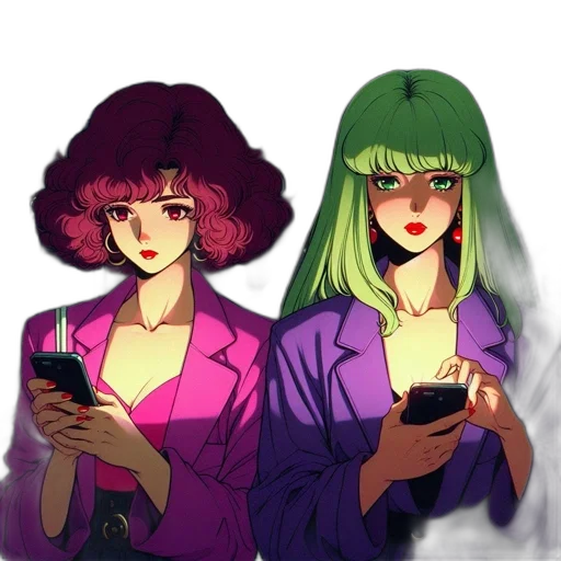 jacket, vaporwave, cyberpunk, anime transparent PNG cut-out
