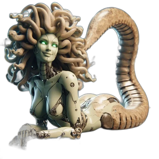 creature, hair, dragon, staff transparent PNG cut-out