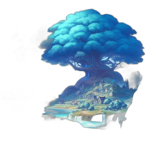 tree, crown, concept art, pixel art transparent PNG cut-out