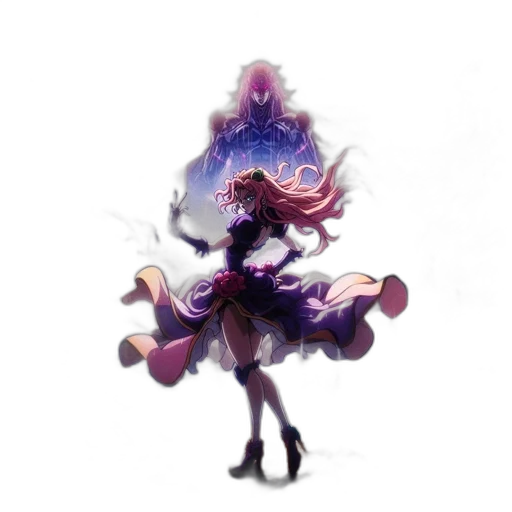 dress, staff, hair, crown transparent PNG cut-out