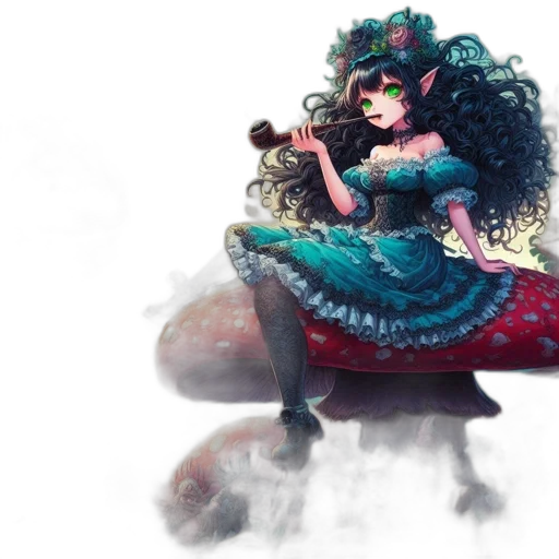 dress, fantasy art, concept art, watercolor transparent PNG cut-out