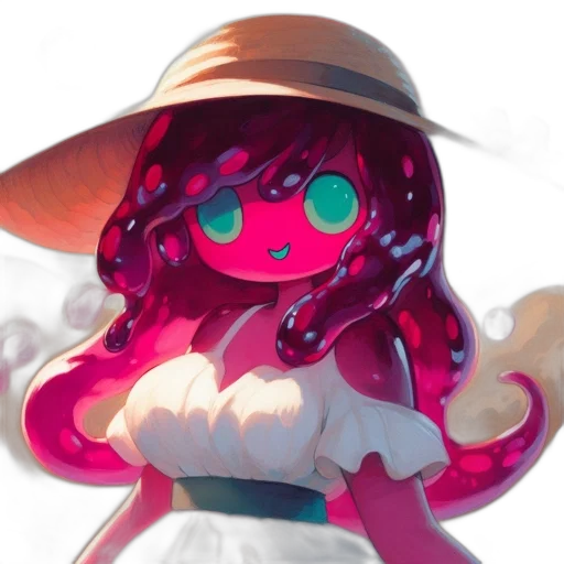 hat, creature, dress, staff transparent PNG cut-out