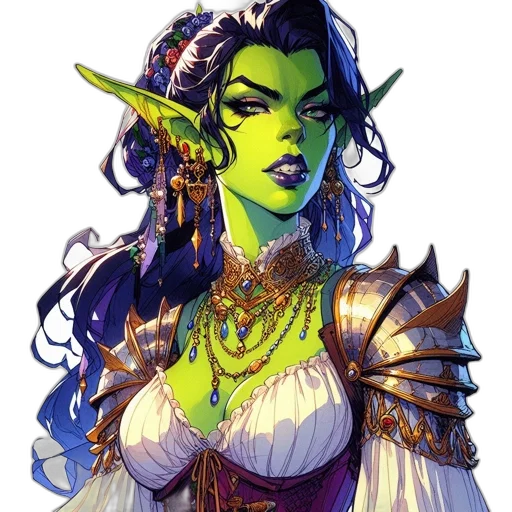 staff, jewelry, dress, face transparent PNG cut-out