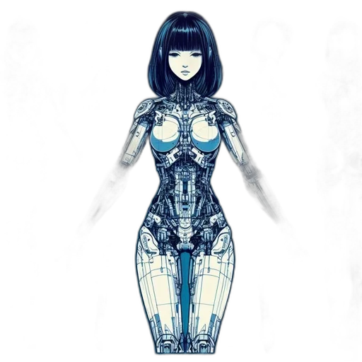 robot, dress, concept art, fantasy art transparent PNG cut-out