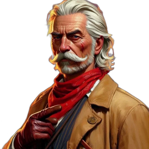 face, staff, jacket, concept art transparent PNG cut-out