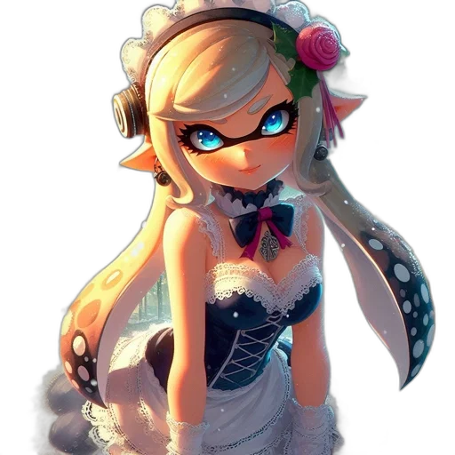 dress, weapon, staff, mask transparent PNG cut-out
