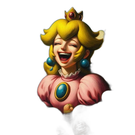 crown, dress, face, staff transparent PNG cut-out