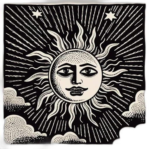 mask, sunset, outer space, black transparent PNG cut-out