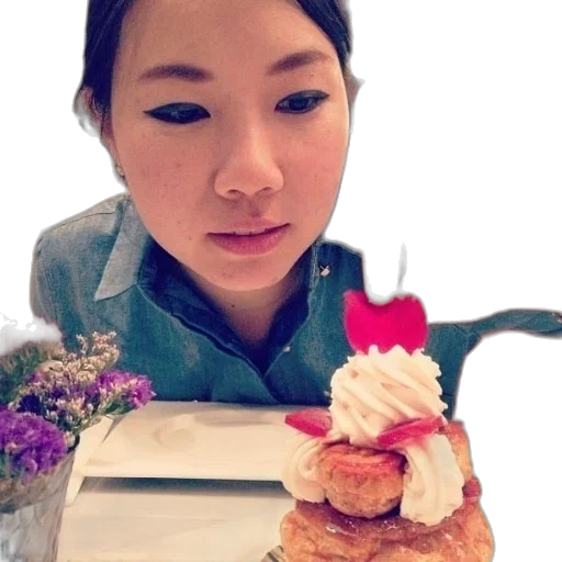 food, staff, photorealistic, woman transparent PNG cut-out