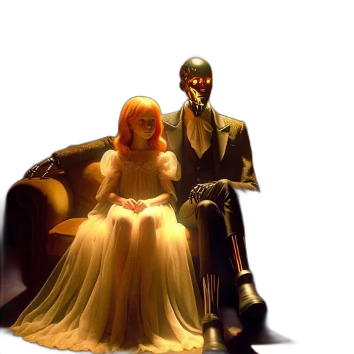 dress, robot, crown, furniture transparent PNG cut-out