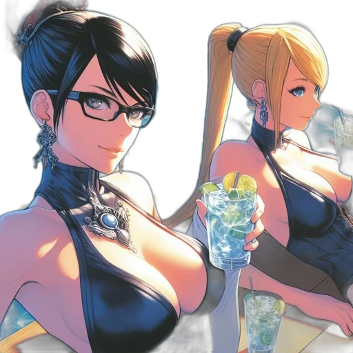 dress, concept art, comic book art, anime transparent PNG cut-out