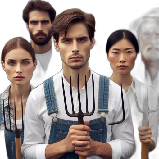 staff, face, concept art, photorealistic transparent PNG cut-out