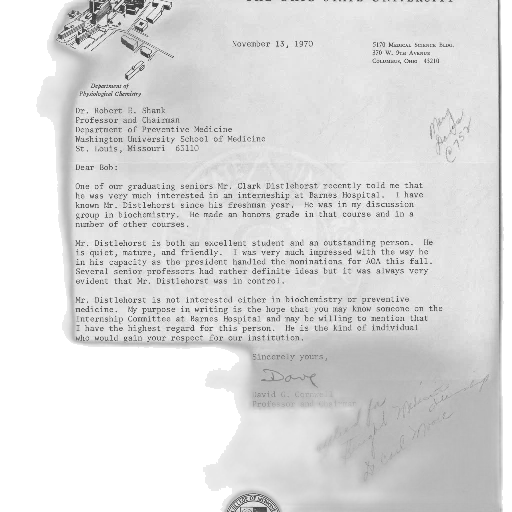 letter, david, cornell, robert transparent PNG cut-out