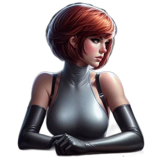 robot, jacket, staff, concept art transparent PNG cut-out