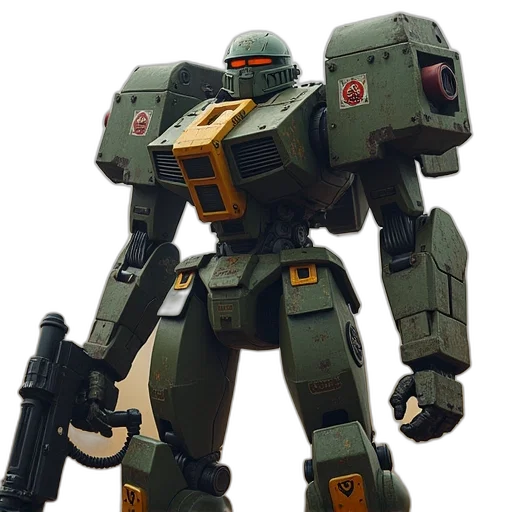 robot, weapon, concept art, 3d render transparent PNG cut-out