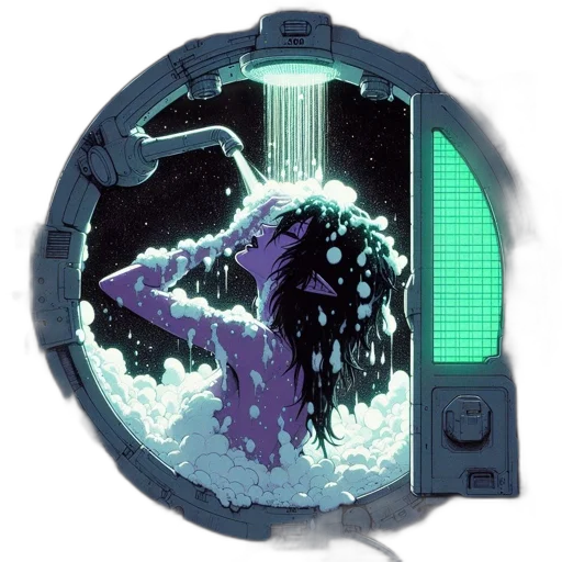 jacket, creature, cyberpunk, vaporwave transparent PNG cut-out