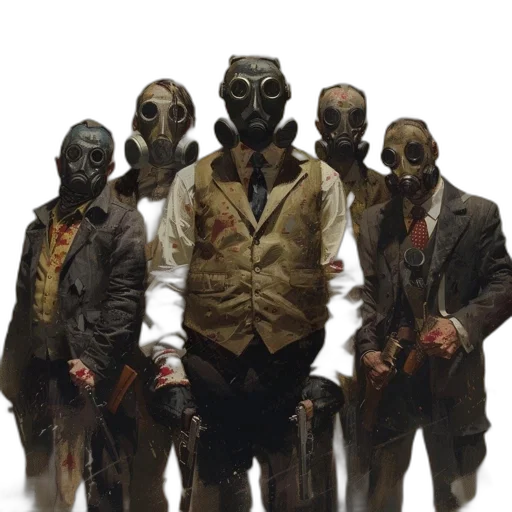 mask, staff, jacket, concept art transparent PNG cut-out