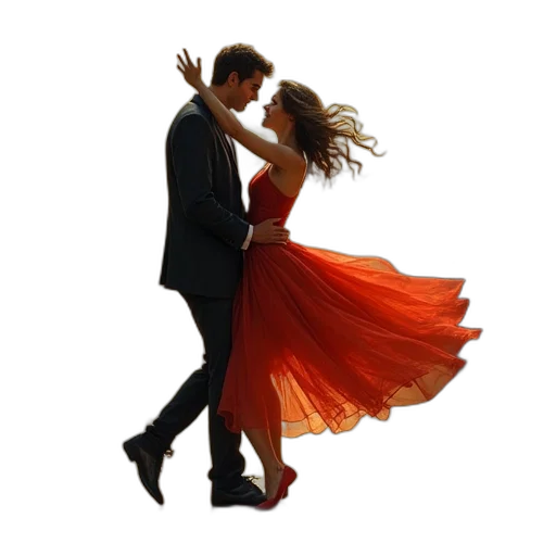 dress, photorealistic, fire, dance transparent PNG cut-out