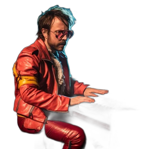 jacket, robot, staff, face transparent PNG cut-out