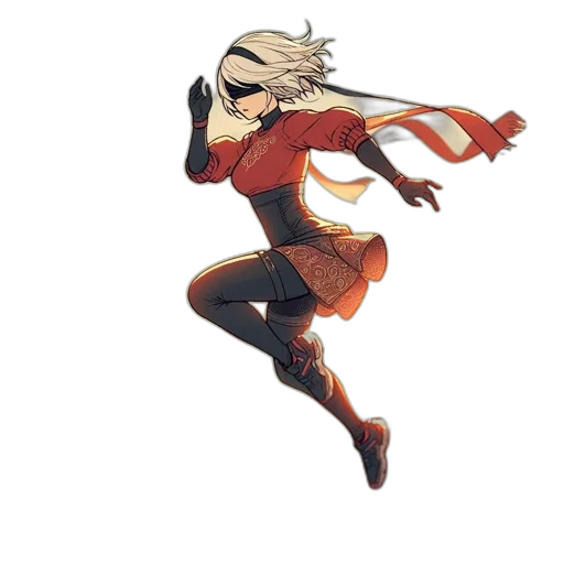 mask, jacket, weapon, staff transparent PNG cut-out