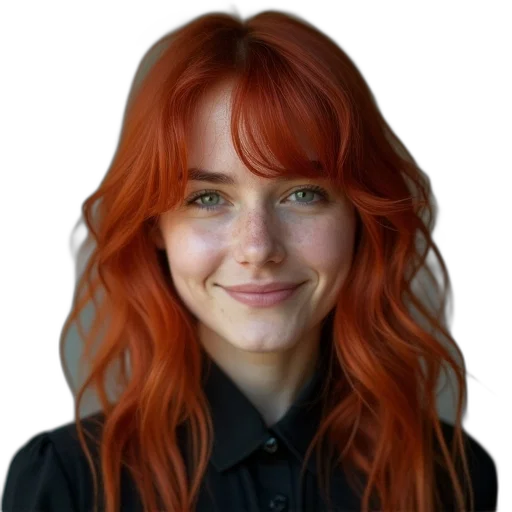 face, hair, staff, jacket transparent PNG cut-out