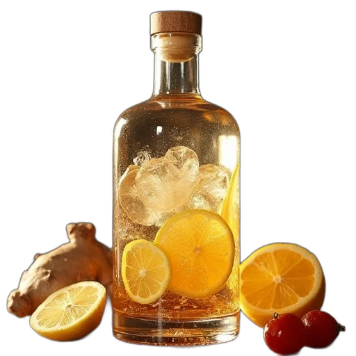 bottle, food, photorealistic, bitterration transparent PNG cut-out