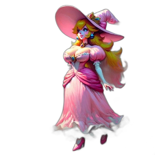 dress, hat, staff, weapon transparent PNG cut-out