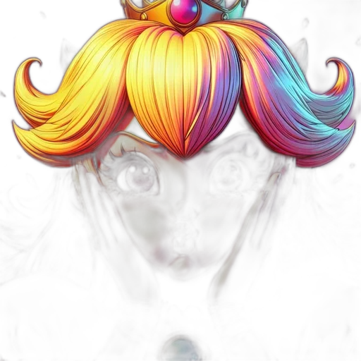 crown, hair, mask, face transparent PNG cut-out