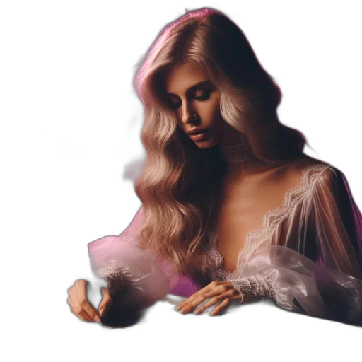 hair, dress, jacket, jewelry transparent PNG cut-out