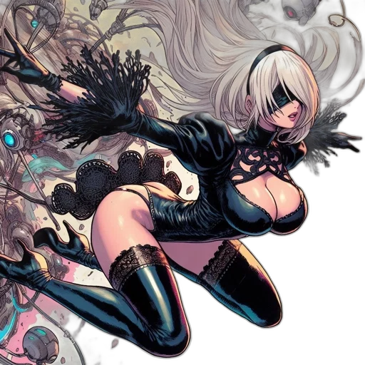 comic book art, concept art, fantasy art, anime transparent PNG cut-out