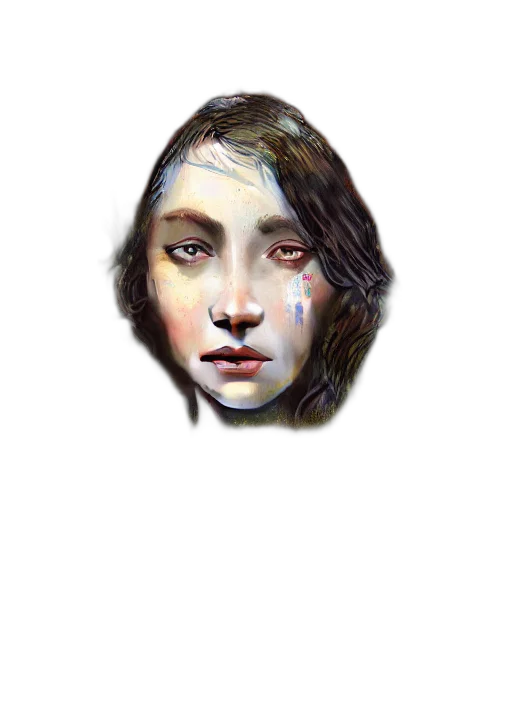 face, mask, hair, creature transparent PNG cut-out