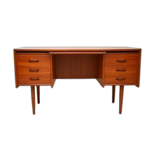 furniture, 3d render, danish, teak transparent PNG cut-out