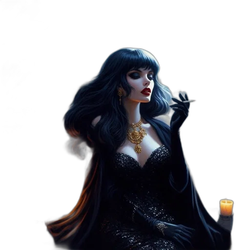 dress, jewelry, fantasy art, concept art transparent PNG cut-out