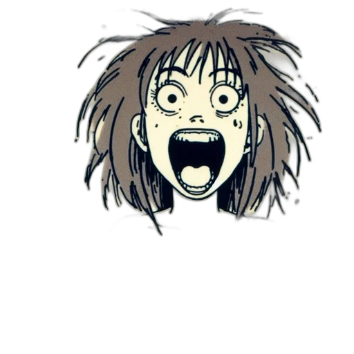 hair, creature, face, staff transparent PNG cut-out