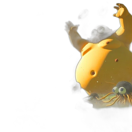 creature, dragon, concept art, 3d render transparent PNG cut-out
