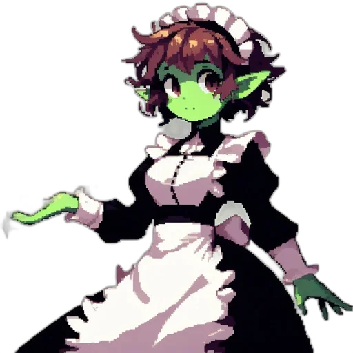 staff, dress, creature, crown transparent PNG cut-out
